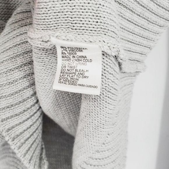 Cremieux Valentina Storm Grey Knit Long Sleeve Crew Neck Sweater Top Large NWT - Picture 7 of 7